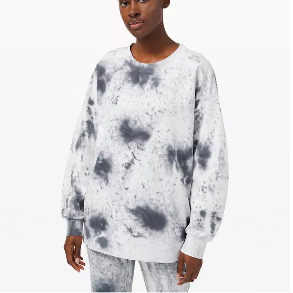 🍋Lululemon Perfectly Oversized Crew *Marble Dye  Size: 6